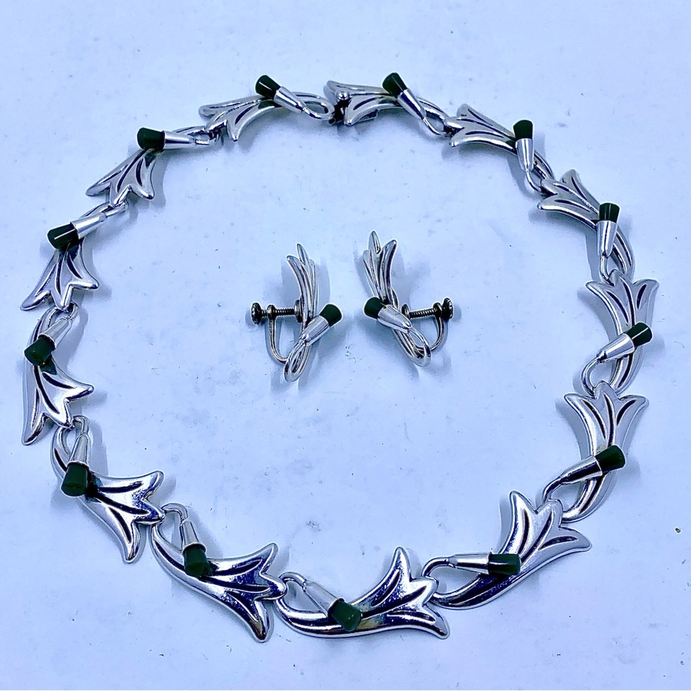 Vintage BETO Of Mexico Sterling Necklace And Earrings